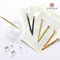 [주식회사 대한몰] 보석펜 큐빅 다이아 보석 볼펜 07_다이아펜 유광블랙 1개, 상세 설명 참조