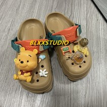 곰돌이푸 피글렛 커플 지비츠 세트 디즈니 캐릭터 크록스 장식