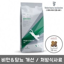 ﻿트로벳 고양이 처방식 사료 애묘용 WRD 비만&당뇨 1.8kg, 4개