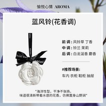 차량용 공기청정기 자동차 펜던트 고체 공기 정화 밤 아로마 테라피 석고 왁스 정제 옷장 탈취제 아로마 방향제 오래 지속되는 아로마, 01 Blue Wind Bell