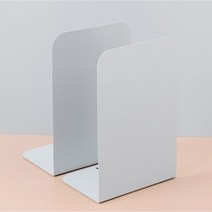 그레이 2P 금속 철제 북엔드 선반 책장 인테리어 파티션 칸막이 책 받침대 지지대 거치대
