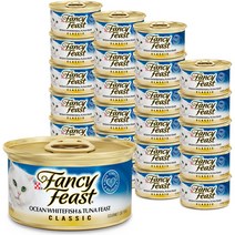 팬시피스트 화이트라벨 참치와 흰살생선 주식캔, 생선, 24개, 255g