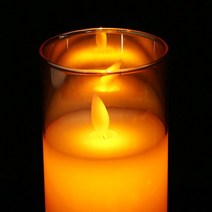 (주)트리 인천가정지사 로맨틱 유리병 LED 캔들 무드등(15cm) (브라운)9-23 (8440006)