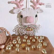 마크라메깃털 모칠리실 마크라메DIY 주물종 20mm 마크라메키링 마크라메트리 마크라메 재료 모던마크라메 마크라메키트 25mm 골드 마크라메월행잉 망고실 미니종 마크라메행잉플랜트