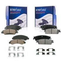 Detroit Axle 캐딜락 에스컬레이드 아발란치 실버라도 시에라 서버번 유콘 XL 1500용 전면 및 후면 세라믹 브레이크 패드 교체