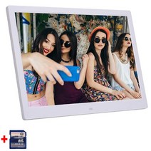 10.1 인치 HD 디지털 포토 프레임 1024x600 초박형 LED 전자 사진 앨범 LCD, 09 white 32gb_02 미국 플러그