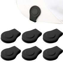 지칸디 골프 양면 강력 모자 자석 클립 햇클립 실리콘 홀더 6p, 블랙 6개(볼마커 미포함)