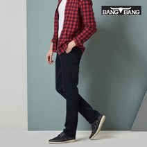 뱅뱅 [뱅뱅] 남성 레귤러핏 스판 기모 팬츠 네이비