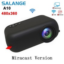 미니빔프로젝터 스마트 휴대용 무선 미니 캠핑용 빔 프로젝터 2022 미니 a10 led 프로젝터 1000 루멘 비머 지원 1080p usb 비디오 프로젝터 홈프로젝터 용품 부품, 미라캐스트 버전 b, 오 플러그