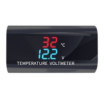 DC 12V LED 디지털 온도 센서 전압계 0.28 인치 듀얼 디스플레이 조절기 전압 측정기 테스터 자동차 오토바이