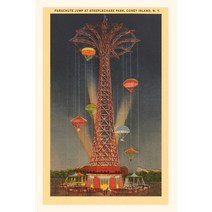 (영문도서) Vintage Journal Parachute Jump Ride Coney Island New York City Paperback, Found Image Press