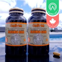 Qualitylab Albumin Gold 1500mg x 2, 200캡슐, 2병