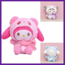 수면인형 봉제인형 귀여운인형 정품 Sanrio Kuromi 멜로디 시나모롤 플러시 장난감 인형 귀여운 배낭 펜던, 04 4