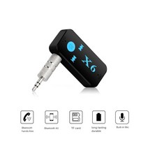 업그레 이드 X6 5.0 블루투스 수 송 미니 잭 자동차 키트 무선 어댑터, Black_CHINA | 블루투스 v5.0, 1개