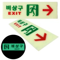 비상구 표지판 피난 피난구 표시 표지 유도 축광 야광 비상구스티커