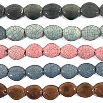 (주)아트인 크랙 스톤 세라믹 비즈(1개), 블루(소-2.5cm)