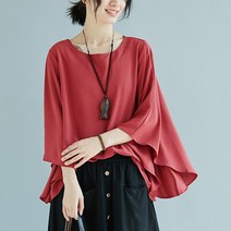 SAMARA 여름 여자 셔츠 루즈핏 반팔 7부소매 린넨 A5 54