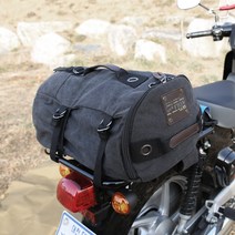 오토바이 모토캠핑 가방 리어백 클래식 바이크, 블랙