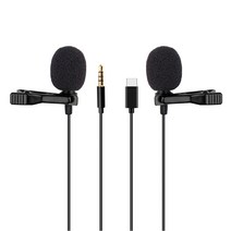 유튜버 ASMR 방송용 핀마이크 3.5mm단자 C타입 스마트폰 PM-01 PM-02, AUX 단자(3.5mm 단자)