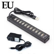 USB 허브 4/7/12 포트 확장기 어댑터 3.0 멀티 분배기 2.0 Hab 3 PC 용 다중 USB3.0 카드 판독기, 08 Black 12 EU HUG