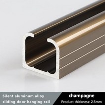 TOPKNORR 25 두께 슬라이딩 도어 접이식 파티션 도어 슬라이딩 헛간 도어 하드웨어 트랙 나무 문 교수형 레일, 10 메터+25Thick