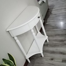 명품 콘솔 작은 예쁜 얇은 슬림 높은 거실 안방 테이블 복도, 조립하다., 100cm 순백색 전실목