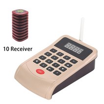 진동벨 레스토랑 무선 호출기 콜링 시스템 코스터 식당 게스트 키보드 1 개 20 개, 02 10 Receiver_02 EU