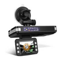 레이더 감지기 자동차 DVR 2 In1 비디오 차량 100P 운전 속도 음성 경고 야간 투시경, 01 Black_01 with 8G Card