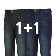 [팬츠 1+1] 겨울 남자 기모 스판 데님 팬츠 R11 고급 기모 안감에 신축성 좋은 워싱 청바지 작업 바지