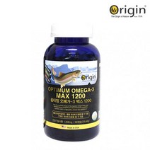 오리진 옵티멈오메가3맥스 오메가3 EPA DHA 1200mg 비타민E 혈행개선 180캡슐, 1통(대용량 6개월분), 1200mg / 1,308mg / 180정
