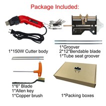 우드락 열선 커터기 펜형 스치로폼 절단기 공업용 전지 가위 전기 작업 가위집 폼 폴리스티렌 커터 나이프 휴대용 스티로폼 DIY 절단 도구 110 240V, 80.KS150 two groover - AU