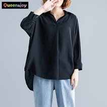퀸앤조이 미녀77 노버튼 가오리 블라우스 셔츠***판매자 SSK무역***