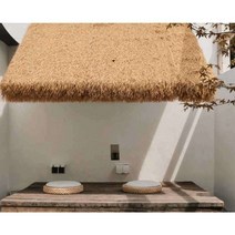 인조 볏짚 초가 지붕 처마 수리 발리 해변가, 옐로우 1 제곱미터