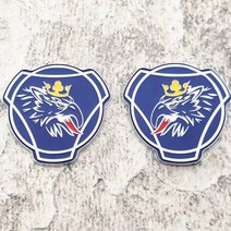 자동차 엠블럼 자동차 로고 사자 머리 금속 사이드 라벨 트럭 변형 스티커 사브 스카니아 K250 K310 K440, 1 pair