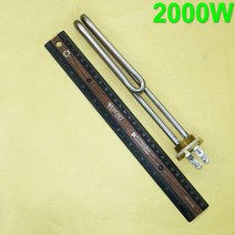 쇼핑을잇다 보일러 배관 220V 스테인레스 스틸 304 온수기 전기 요소 부스터 DN25 1500 W/2000 W/3000 W/40, 02 2000W
