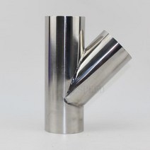 304 스테인레스 스틸 위생 등급 유형 3 방향 용접 파이프 범용 배기 머플러 연결 피팅 1 개, 57mm x 2