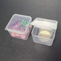 투명 플라스틱 소형 미니수납함 보관함 케이스 3.8x3.8x2.8cm (12개입), 12개