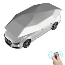 주차천막 간이차고 Suv 전체 반자동 자동차 선 스크린 차양 모바일 카 포트 접이식 원격 제어 열 차폐 비 및 우박 보호, 5m grey automatic