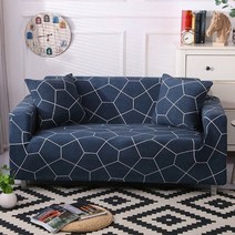 쇼파 가죽 교체 천 갈이 소파 덮개 기하학 단순 라인 거실 커버 탄성 코너 커버 의자, sftq1727-7, 4인용 235-300cm 1개
