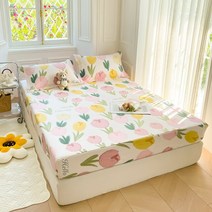 벙커침대 시트 인쇄 퀸 사이즈 매트리스 커버 코튼 탄력 밴드 Bedsheet 140x200, 11 xin ran hua kai