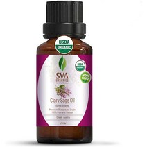 SVA Organics SVA 피부 모발 관리 테라피용 순수 클라리 세이지 에센셜 오일 10ml Clary Sage