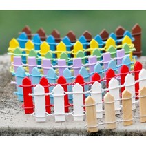울타리 미니어처 10 컬러 디오라마 테라리움 화분 DIY 만들기 재료 미니어처 피규어, 10.노랑