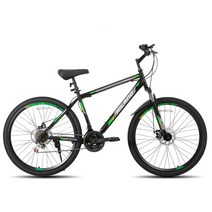 Hiland 26 27.5 29 인치 산악 자전거 탄소강 프레임 21 속도 가변 속도 자전거 성인 오프로드 충격 흡수 자전거, 블랙 그린, 27.5인치, 협력사