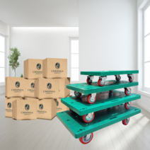 P대차 달리(대형 550x850) 색상선택 / 손잡이없는 카트 끌차 리어카 운반구 구르마 구루마 피대차 옮기기 이삿짐 포장이사, 12) 빨강판 / 투명무소음바퀴