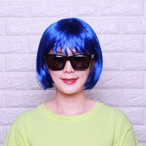 (블루) 단발머리가발 파티가발 장기자랑 파티소품