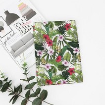 굿팡패브릭 DTP 면20수]하와이꽃 size (d0054), 2마(세로180cm)