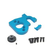 Wltoys 144001 124019 용 모터 기어가 있는 RC 자동차 마운트 홀더 예비 부품 업그레이드 액세서리, 04 Blue