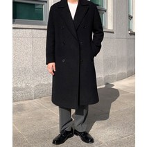 지플리시 더블 울 코트 블랙 BK
