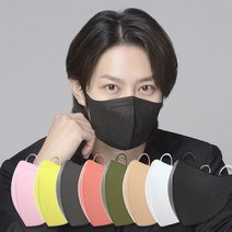 이비에 마스크 김희철마스크 KF94 새부리형 컬러 대형 중형소형 초소형 마스크 식약청승인 국산 마스크 필터 이비에 마스크 30매입, 중형, 카키