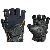 Daiwa 안티 슬립 가죽 낚시 장갑 세 손가락 컷 UV 보호 카약 장갑 야외 스포츠 캠핑 하이킹 낚시 착용, 02 Black_01 M